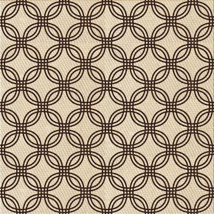 Round Patterned Golden Blonde Gold Rug, pat3302org