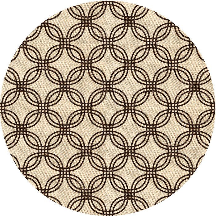 Square Patterned Golden Blonde Gold Rug, pat3302org