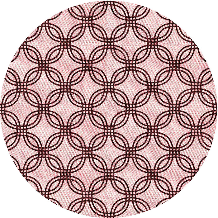 Square Patterned Brown Red Rug, pat3302rd