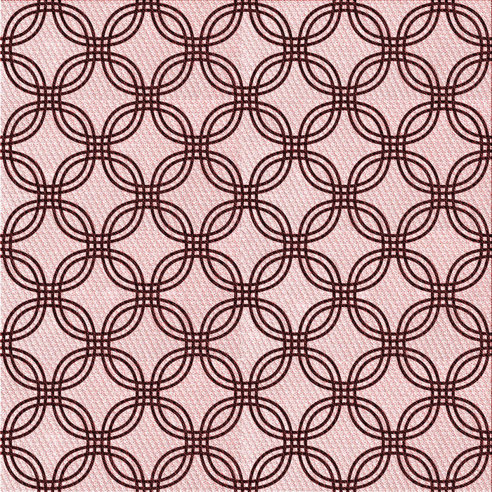 Round Patterned Brown Red Rug, pat3302rd
