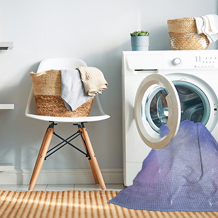 Machine Washable Transitional Jeans Blue Rug in a Washing Machine, wshpat3304blu