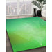 Machine Washable Transitional Neon Green Rug in a Family Room, wshpat3304grn