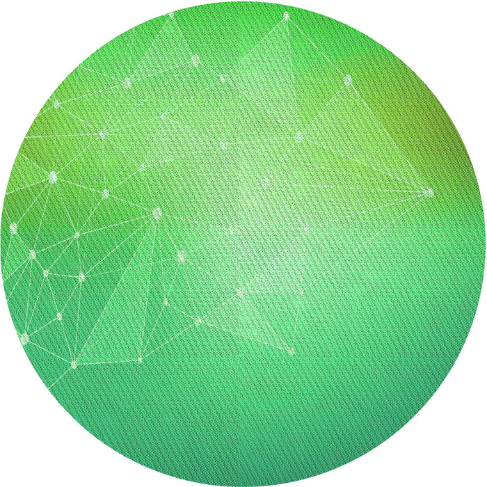 Square Patterned Neon Green Rug, pat3304grn