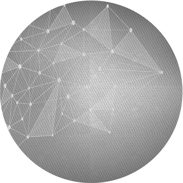 Square Patterned Cloud Gray Rug, pat3304gry