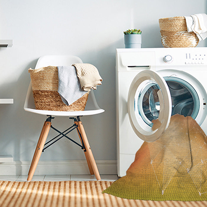 Machine Washable Transitional Orange Rug in a Washing Machine, wshpat3304org