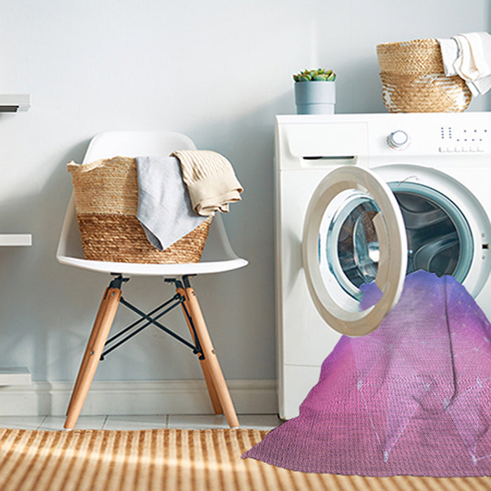 Machine Washable Transitional Bright Lilac Purple Rug in a Washing Machine, wshpat3304pur
