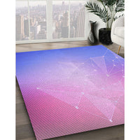 Patterned Bright Lilac Purple Rug, pat3304pur