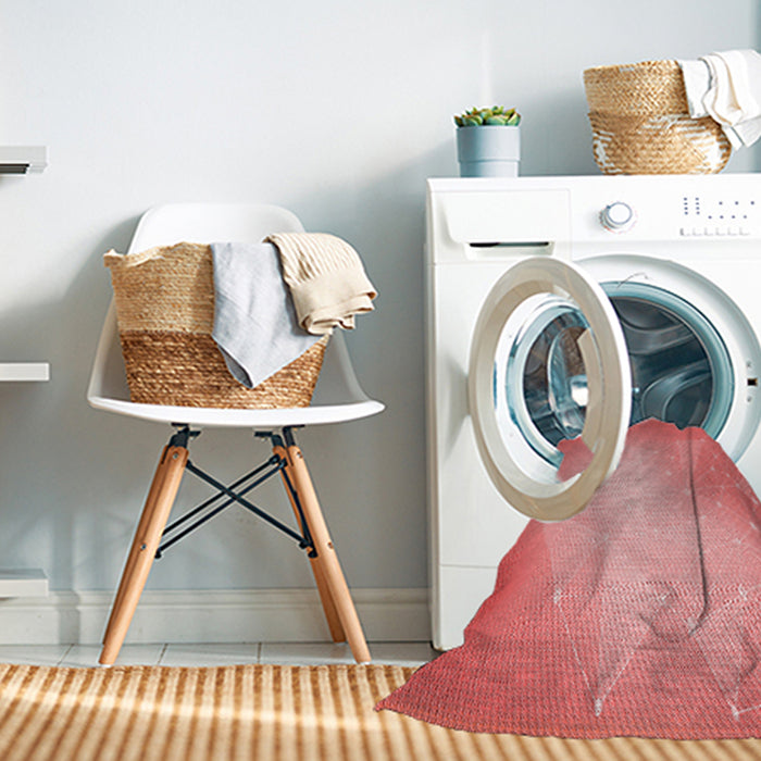 Machine Washable Transitional Light Coral Pink Rug in a Washing Machine, wshpat3304rd