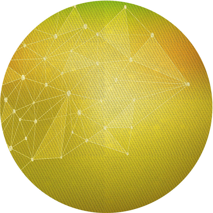 Square Patterned Yellow Rug, pat3304yw