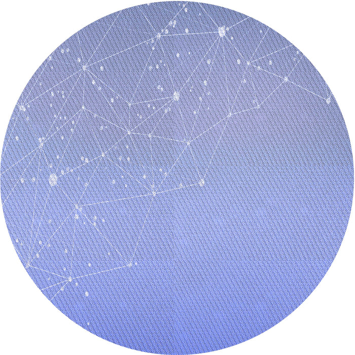 Square Patterned Jeans Blue Rug, pat3305blu