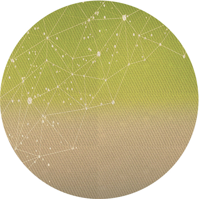 Square Patterned Golden Brown Yellow Rug, pat3305brn