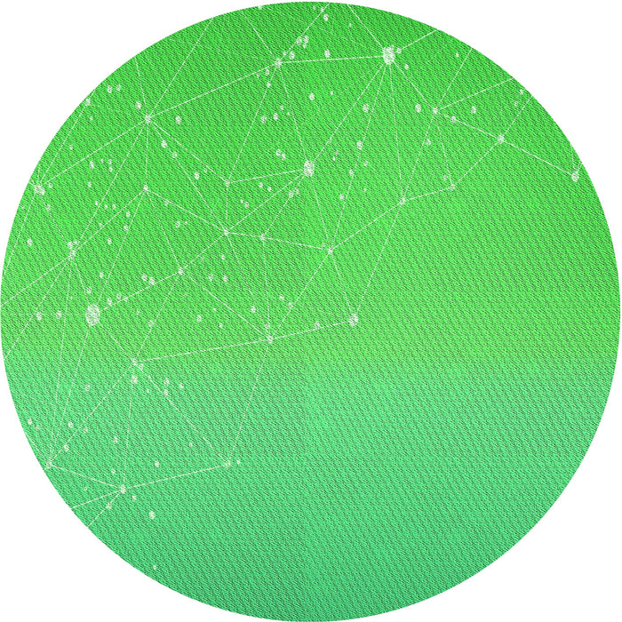 Square Patterned Neon Green Rug, pat3305grn