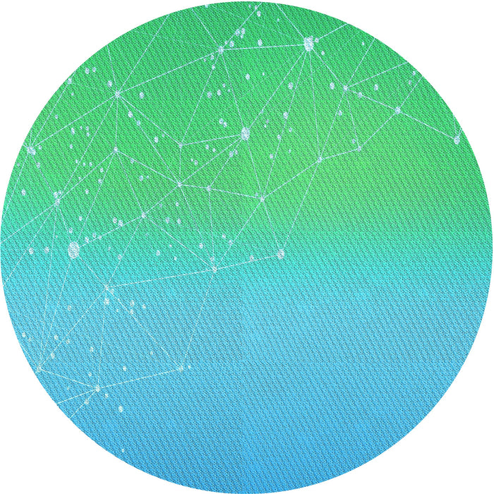 Square Machine Washable Transitional Dark Turquoise Green Rug in a Living Room, wshpat3305lblu