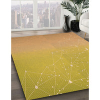 Patterned Orange Rug, pat3305org