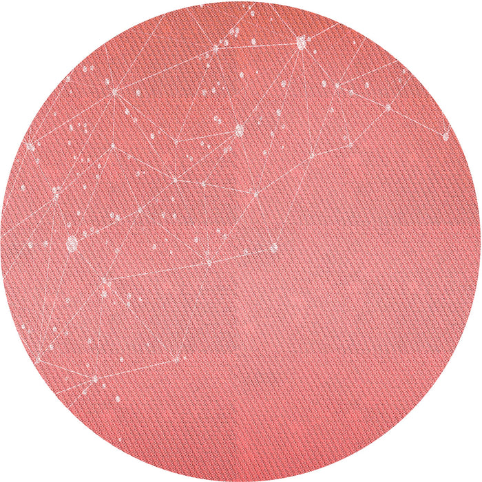 Square Patterned Fire Red Rug, pat3305rd