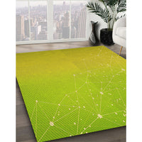 Patterned Pistachio Green Rug, pat3305yw