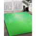 Machine Washable Transitional Neon Green Rug in a Family Room, wshpat3306grn