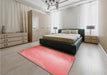 Patterned Light Salmon Pink Rug in a Bedroom, pat3306rd