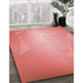 Machine Washable Transitional Light Salmon Pink Rug in a Family Room, wshpat3306rd