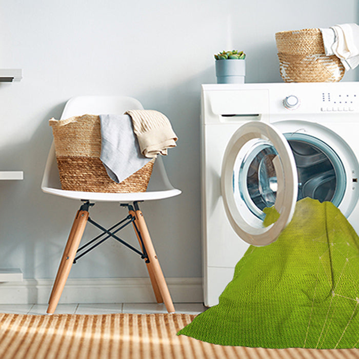 Machine Washable Transitional Pistachio Green Rug in a Washing Machine, wshpat3306yw