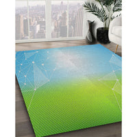 Patterned Mint Green Novelty Rug, pat3306