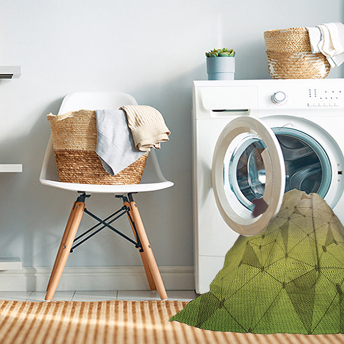 Machine Washable Transitional Metallic Gold Rug in a Washing Machine, wshpat3307brn