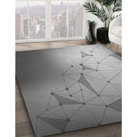 Patterned Cloud Gray Rug, pat3307gry