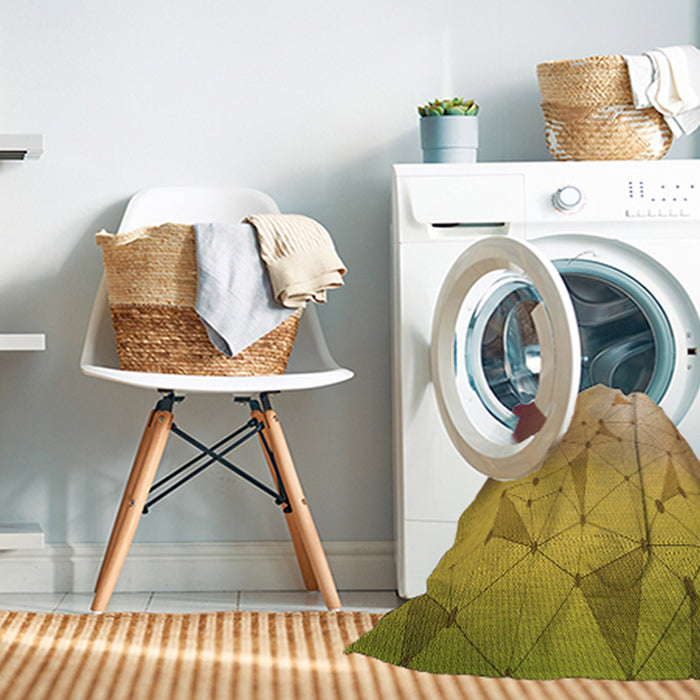 Machine Washable Transitional Yellow Rug in a Washing Machine, wshpat3307org