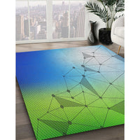 Patterned Green Novelty Rug, pat3307