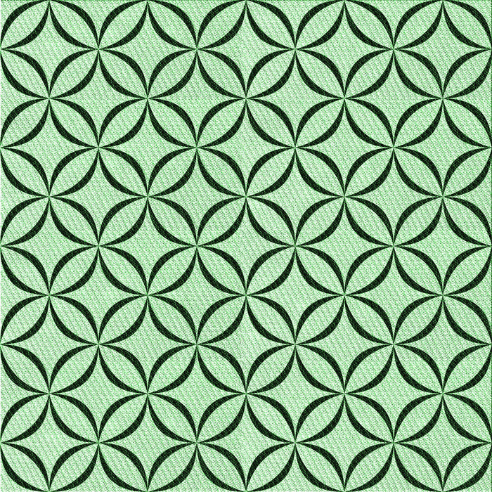 Round Machine Washable Transitional Mint Green Rug, wshpat3308grn