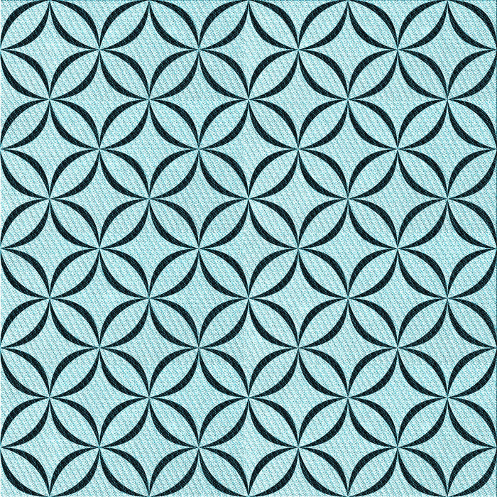 Round Machine Washable Transitional Aquamarine Stone Green Rug, wshpat3308lblu