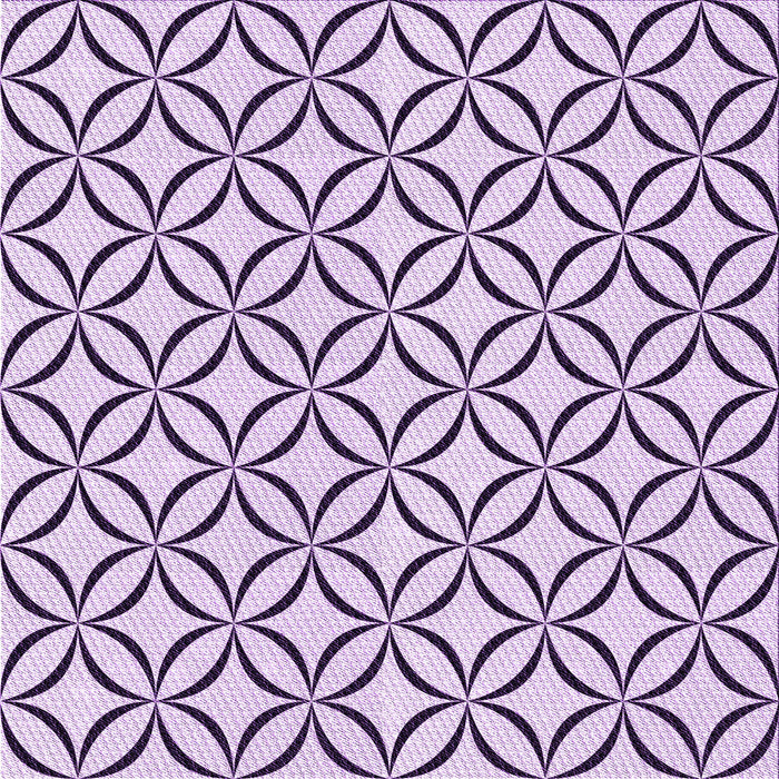 Round Patterned Bright Grape Purple Rug, pat3308pur