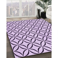 Patterned Bright Grape Purple Rug, pat3308pur