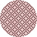 Square Patterned Light Rose Pink Rug, pat3308rd