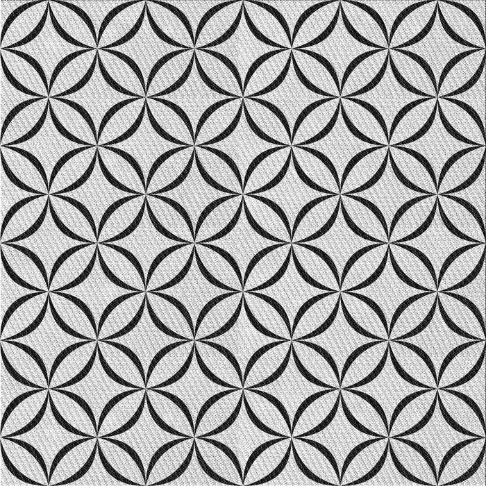 Square Patterned Gray Novelty Rug, pat3308