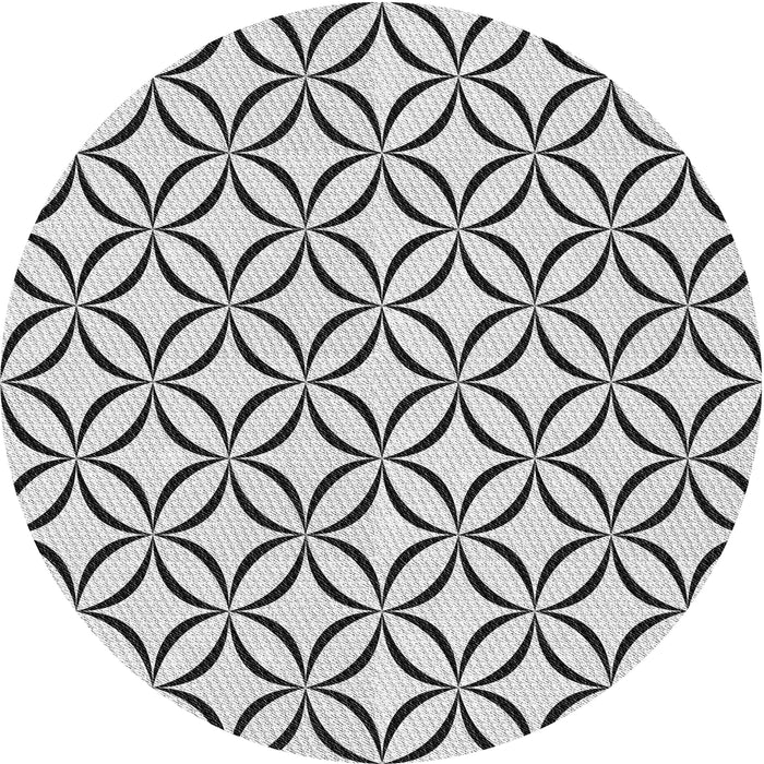 Sideview of Patterned Gray Novelty Rug, pat3308