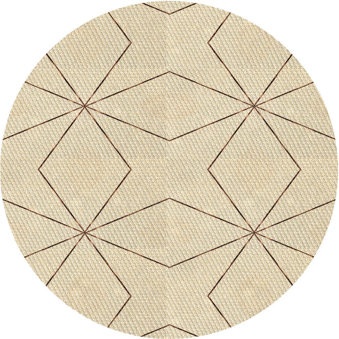 Square Patterned Vanilla Gold Rug, pat3309brn
