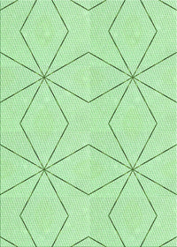 Machine Washable Transitional Mint Green Rug, wshpat3309grn