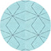 Square Patterned Diamond Blue Rug, pat3309lblu