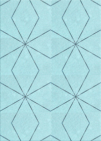 Machine Washable Transitional Diamond Blue Rug, wshpat3309lblu