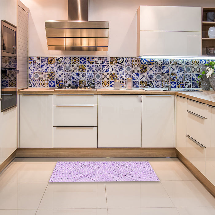 Patterned Violet Purple Rug in a Kitchen, pat3309pur