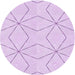 Square Patterned Violet Purple Rug, pat3309pur