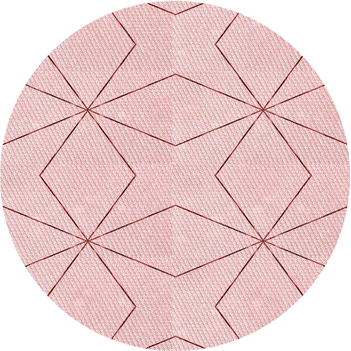 Square Patterned Pastel Red Pink Rug, pat3309rd