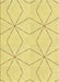 Machine Washable Transitional Yellow Rug, wshpat3309yw