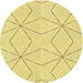 Square Patterned Yellow Rug, pat3309yw