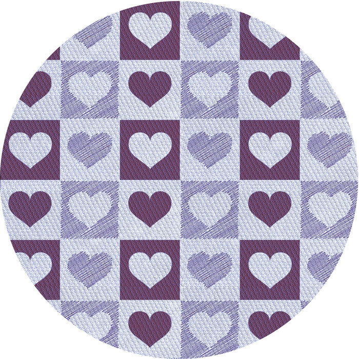 Square Patterned Blue Rug, pat331blu