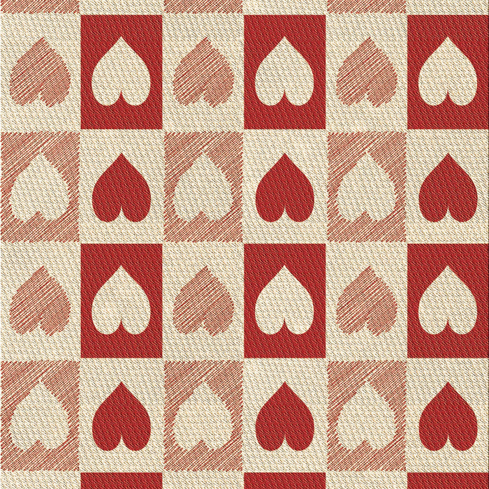 Patterned Red Rug, pat331brn