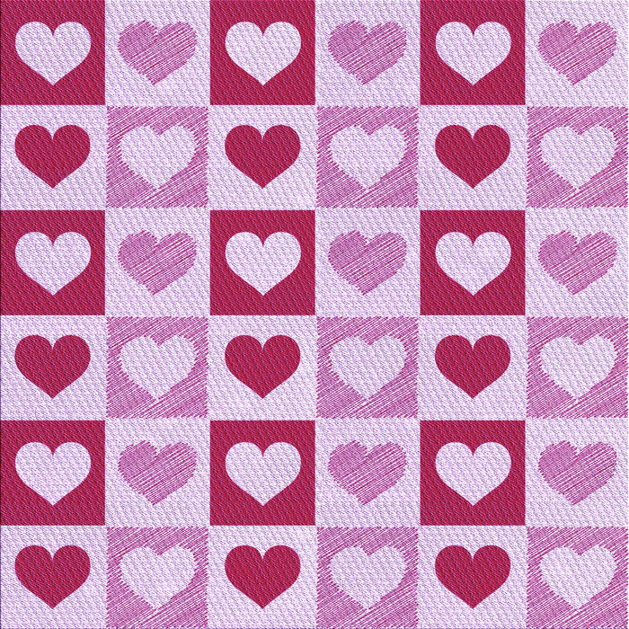 Round Patterned Neon Hot Pink Rug, pat331pur