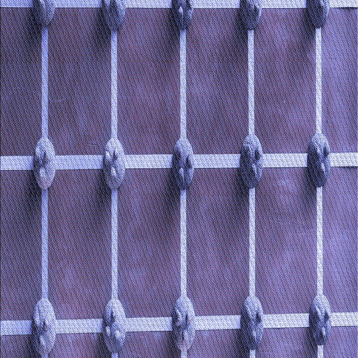 Machine Washable Transitional Purple Rug, wshpat3310blu