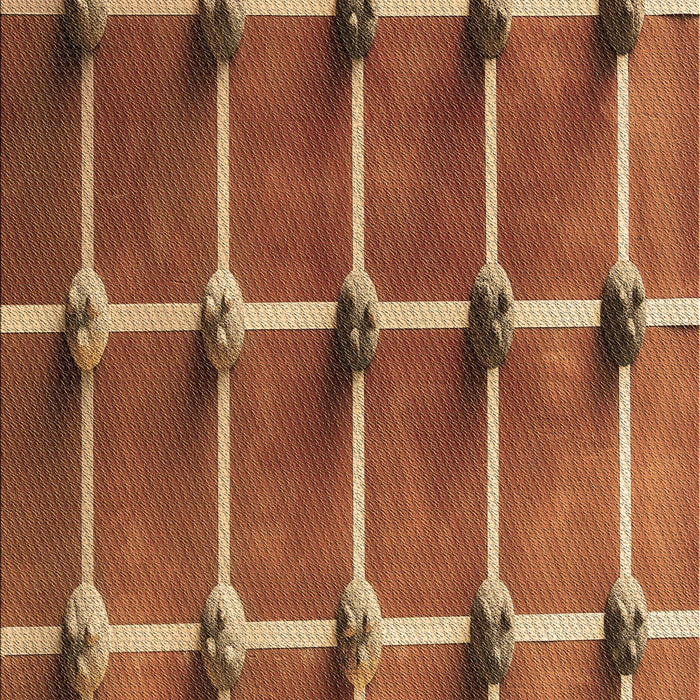 Machine Washable Transitional Orange Rug, wshpat3310brn